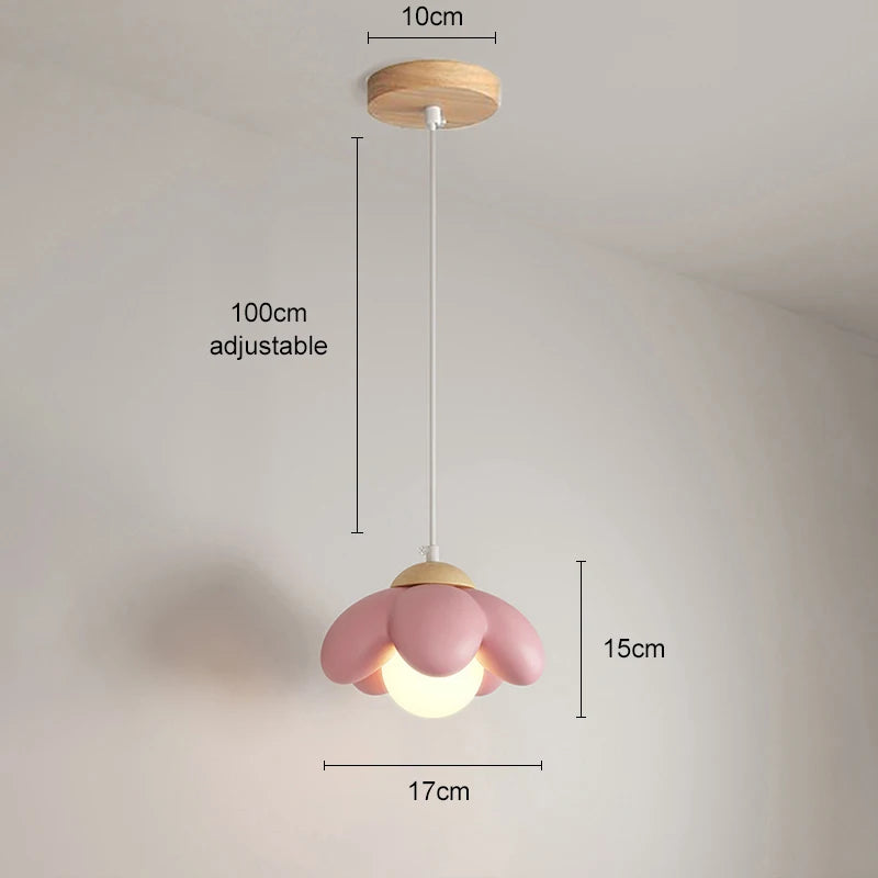 New Nordic Pendant Light Modern Cream Flower Styling Hanging Lamp Indoor Lighting Room Decor chandeliers For Bedroom Living Room