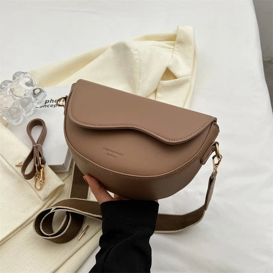 Small Leather Saddle Armpit Bags for Women Summer Chain Shoulder Crossbody Bag Ladies Vintage Underarm Handbags Woman bolsa