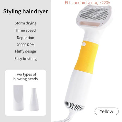 3 in1 Pet Dog Dryer Quiet Dog Hair Dryers and Comb Brush Grooming Kitten Cat Hair Comb Puppy Fur Blower Low Noise Temprature