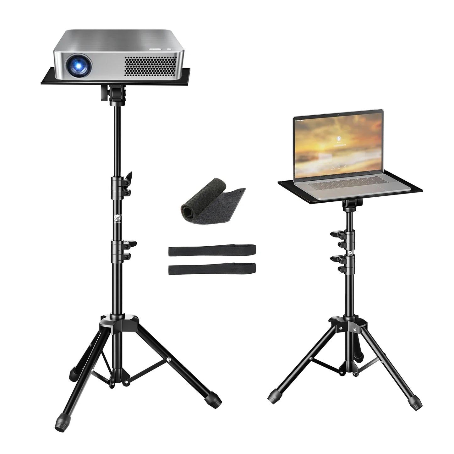 145cm Projector Tripod Stand Laptop Tripod Adjustable Height 23 to 63" Standing Desk Outdoor Computer Desk Stand for Studio