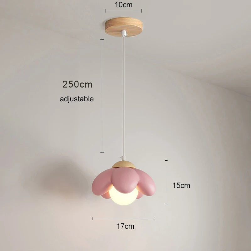 New Nordic Pendant Light Modern Cream Flower Styling Hanging Lamp Indoor Lighting Room Decor chandeliers For Bedroom Living Room