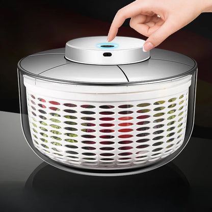 Automatic Electric Salad Spinner Food Strainers Salad Making Tool Multifunctional Vegetable Washer Salad Vegetable Dryer Mixer