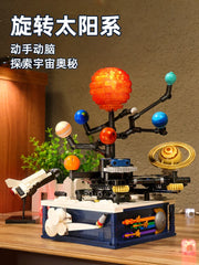 Creative rotating solar system assembling building blocks space search series toys educational children birthday gifts 775pcs