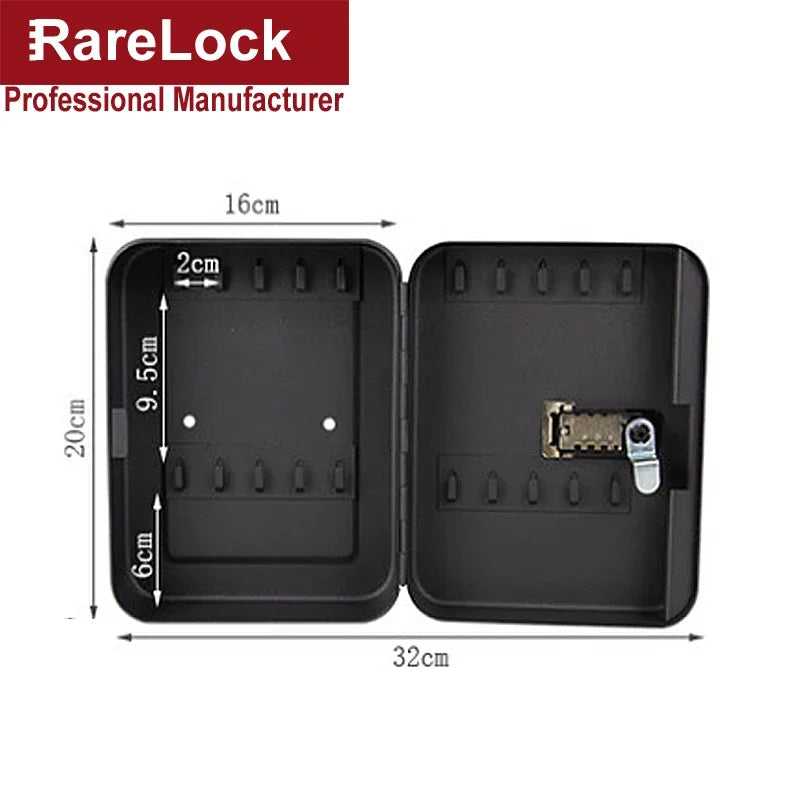 Safe Key Storage Box Combination Cabinet 3 Digital Password for Home Office Hotel Key Security Rarelock MS441 G1