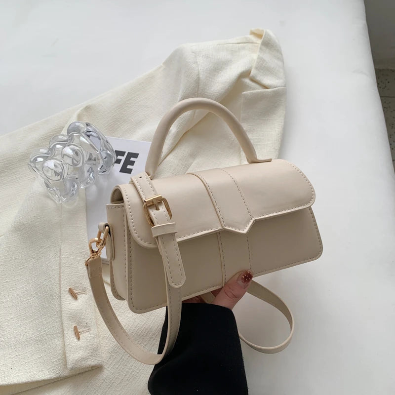 Small Leather Saddle Armpit Bags for Women Summer Chain Shoulder Crossbody Bag Ladies Vintage Underarm Handbags Woman bolsa