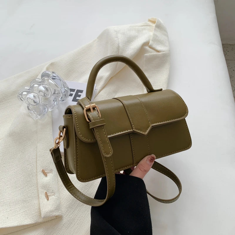 Small Leather Saddle Armpit Bags for Women Summer Chain Shoulder Crossbody Bag Ladies Vintage Underarm Handbags Woman bolsa